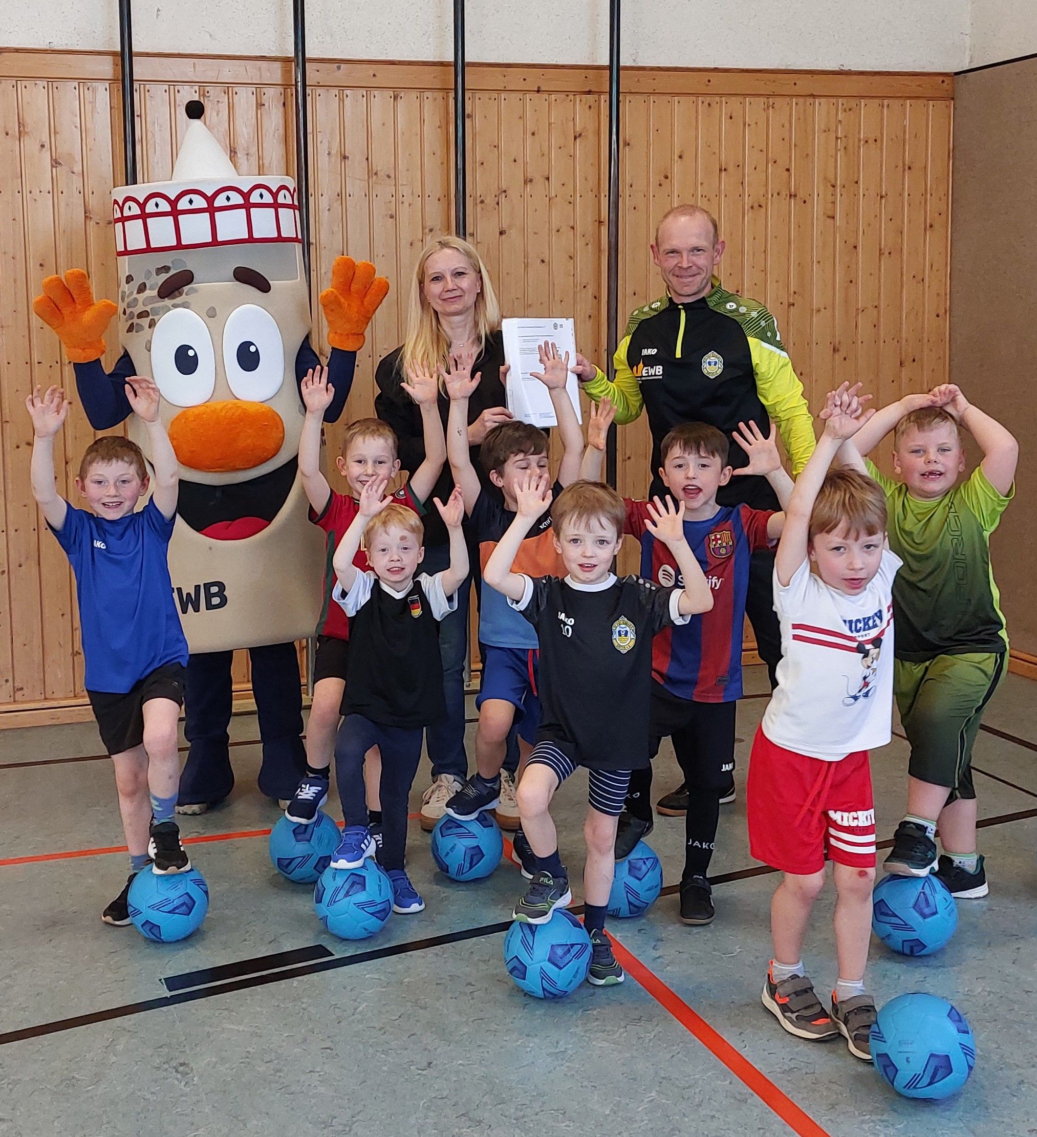 Kita Fußball-WM des SV Post Germania Bautzen und der EWB