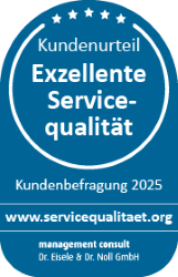 Siegel exzellente Servicequalität