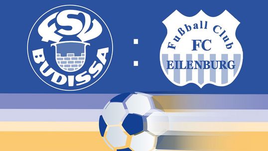 Logos von FSV Budissa Bautzen und FC Eilenburg und ein Fußball